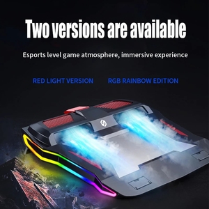 Quạt Làm Mát Máy Tính Xách Tay Chơi Game Hai Quạt Hai Cổng <span class=keywords><strong>USB</strong></span> Đèn <span class=keywords><strong>Led</strong></span> RGB Giá Đỡ Máy Tính Xách Tay Cho Máy Tính Xách Tay Đế 12-17 Inch Đế Làm Mát Máy Tính Xách Tay - Product Image 4