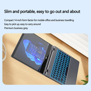 Ordinateur portable <span class=keywords><strong>tactile</strong></span> OEM 14 <span class=keywords><strong>pouces</strong></span> Intel N100 12e génération, rotatif à 360 degrés, Yoga, 16 Go de RAM, 512 Go de SSD, nouveaux ordinateurs portables personnels et domestiques - Product Image 3