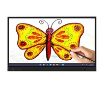 Nouvel écran tactile interactif plat de 55 pouces, Smart TV Android, PC tout-en-un, interfaces USB/DVI/Série pour options de 65 à 110 pouces