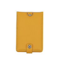 Dompet Kartu Wanita Klasik Csixiang Custom dengan Logo Cetak Transfer Panas, Penutup Kancing, Desain Tipis, untuk Kartu/Perjalanan/Kantor