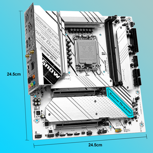 เมนบอร์ด JGINYUE B760M Snow Dream DDR5 สำหรับเล่นเกม ชิปเซ็ต <span class=keywords><strong>Intel</strong></span> ประสิทธิภาพสูง รองรับหน่วยความจำ 96G แบบดูอัลแชนแนล สำหรับเดสก์ท็อป รองรับฮาร์ดดิสก์ SATA - Product Image 4