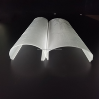 Profils d'extrusion LED moulés sur mesure LANDU OEM, diffuseur de lumière transparent givré en PC avec services de moulage CN/GUA