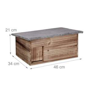Maisons de <span class=keywords><strong>hérisson</strong></span> d'extérieur, avec rabat de rat, entrée de labyrinthe, 21x46x34 cm, bois de sapin, pour jardin, patio,balcon - Product Image 1