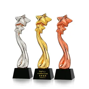New resin Trophy Vàng năm cánh sao hình Giải thưởng Trophy Champion Award