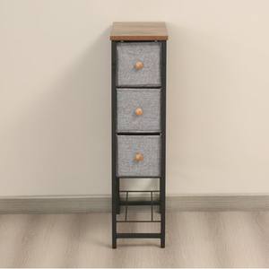 Cajonera Vertical <span class=keywords><strong>Estrecha</strong></span> Personalizable, Cajonera Delgada con Estructura de Hierro, Torre de Almacenamiento de 4 <span class=keywords><strong>Cajones</strong></span>, Cómoda de Gran Capacidad - Product Image 4