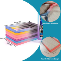Étui de protection personnalisé pour cartes de jeu, en silicone TPU souple, couleur dégradée, pailleté, protection antichoc 35pt pour cartes gradées