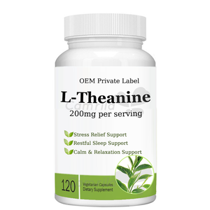 Cápsulas de L-Teanina Veganas de Marca Privada OEM, Suplemento Dietético para Promover la Relajación y el Sueño Tranquilo - Product Image 1