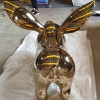Estatuas Modernas de Cerdos Voladores Abstractos de Estilo Antiguo y Esculturas de Globos de Acero Inoxidable Dorado, Arte 3D Hecho a Mano con Temática de Ángeles Personalizado