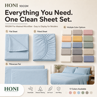 Ensemble de literie de luxe pour hôtel HONI, confortable, respirant, rafraîchissant, ultra-doux, avec poches profondes, sans plis, facile d'entretien