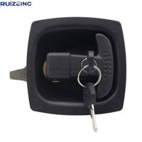Serrure d'armoire camion en alliage de zinc panneau ingénierie véhicule poignée pliante compression voiture mécanique boîte à outils serrure de porte