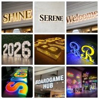 Letrero 3D Personalizado para Exteriores, Letrero con Logotipo para Tienda o Negocio, Letras de Canal Metálicas Retroiluminadas, Letrero LED Iluminado para Negocios