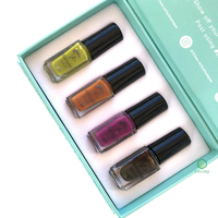 Emballage de brillant à lèvres de luxe avec logo personnalisé pour cosmétique Boîtes cadeaux magnétiques Boîte de jeu de vernis à ongles en gel avec intercalaires en mousse Eva