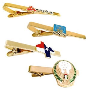 Personalised Gold Plated Brass Metal Tie <strong>Clips</strong> Engraved Custom Logo Tie Bars Wholesale Tie Pin with Chain Mens <strong>Collar</strong> <strong>Clip</strong> - Product Image 1