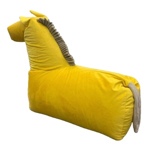 Sedia a <span class=keywords><strong>sacco</strong></span> a <span class=keywords><strong>sacco</strong></span> per bambini con cavallo giallo adorabile su misura per bambini - Product Image 1