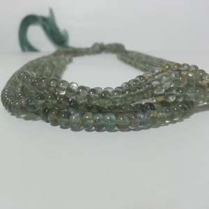 Perles rondes en pierre d'aigue-marine naturelle de 3,5 à 5 mm, vertes, de qualité précieuse AAA+ IGI, pour la fabrication de bijoux - Product Image 2