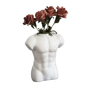 Músculo feroz figura masculina vaso cerâmico Desktop decorativo masculino corpo nu vaso