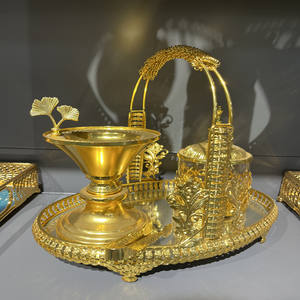 Decorazione per il Ramadan, Fabbrica Cinese, Decorazione Araba Portatile per Ufficio, Hotel, Casa, Moderno Bruciatore <span class=keywords><strong>d</strong></span>'Incenso Arabo in Acrilico Dorato - Product Image 5