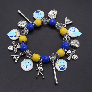 กำไลข้อมือสปอร์ตยืดได้สำหรับทุกเพศ, กำไลข้อมือสวยแนวเบสบอลมาใหม่ - Product Image 4