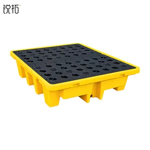 4 Ways Entry Spill Containment Pallet Plastic Oil Drums Spill Pallet