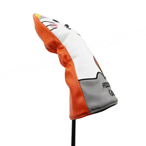 Cubiertas de cabeza de Golf personalizadas con estampado de gato bordado Pu cuero conductor madera Club cubiertas Golf Club cubierta - Product Image 5