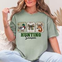 Transfert DTF Camouflage Préppy pour la saison de chasse, motif nœud coquette, prêt à presser, pour chasse au canard et au cerf, style girly, automne, thermocollant pour t-shirts