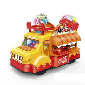 Alta calidad B/O dibujos animados universales juego <span class=keywords><strong>de</strong></span> simulación casa <span class=keywords><strong>juguete</strong></span> mini helado coche camión juguetes para niños con luz y música - Product Image 1