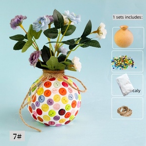 Vase en mosaïque fait à la main bricolage matériel sac faisant parent-enfant primaire étudiant activité cadeau de la journée <span class=keywords><strong>des</strong></span> enseignants créatif Puzzle Vase - Product Image 5