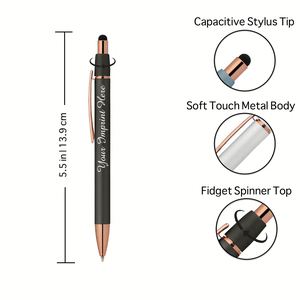 Nouveauté, best-seller, stylo tactile multifonctionnel en métal coloré, séchage rapide, impression sérigraphique, cadeaux de bienvenue créatifs - Product Image 3