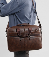 Sac à bandoulière spacieux pour homme avec double fermeture éclair, poignée rembourrée, idéal pour ordinateur portable, OEM/ODM, pour les déplacements professionnels rapides et quotidiens