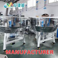 Mélangeur vertical en acier inoxydable pour plastique, idéal pour le mélange de poudres, de granulés et de particules dans les extrudeuses de moulage par injection