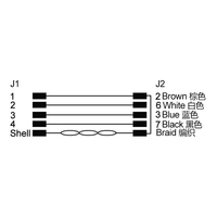 Amphenol Cable Connector to M12 B Code 5Pins Female for Wire Connections