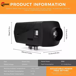 OGMIE Nouveau Chauffage d'appoint Diesel 5KW 12V/24V Tension Universelle avec Télécommande et Écran LCD -40~50°C pour Camions, VR, Camping-cars, Fourgons - Product Image 3