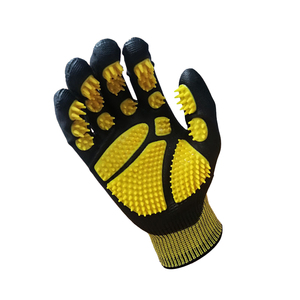 Sarung tangan Pembersih perawatan kucing anjing peliharaan, sarung tangan perawatan mandi hewan peliharaan penghilang bulu kotoran - Product Image 1