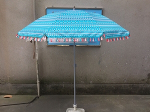 <strong>Beach</strong> &amp; Patio Vintage Umbrella pink and White Stripe Sun Garden Parasol <strong>Beach</strong> <strong>Brollie</strong> - Product Image 2