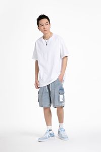 Maglietta sportiva personalizzata in cotone di alta qualità per gli uomini in <span class=keywords><strong>bianco</strong></span> pesante oversize T-Shirt stampa da uomo T-Shirt personalizzate con scollo a girocollo - Product Image 5