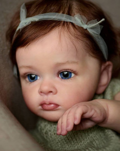 Poupée Bébé Reborn Réaliste de 23 Pouces de Haute Qualité, Faite à la Main, Poupée Nouveau-né Réaliste, Marque ROLIN, Silicone Certifié CPC, Adorable - Product Image 2