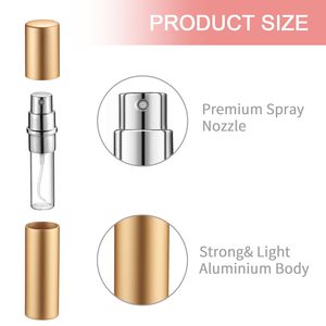 Portable Reusable 5Ml Aluminum Travel Refillable <b>Perfume</b> & Lotion <b>Atomizer</b> Bottles For Outdoor Use - Product Image 4