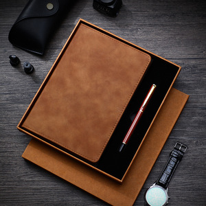 Tùy chỉnh công ty Quà Tặng thiết lập A6 A5 A4 bìa cứng Pu Tạp Chí da máy tính xách tay với xoắn ốc ràng buộc in phong cách - Product Image 3