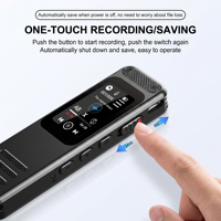 Enregistreur vocal V26 32 Go, écran tactile 1,47 pouces, 1050 mAh, 79 heures d'enregistrement vocal, lecteur de musique MP3, WAV 3072 kbps, enregistrement de réunion HiFi
