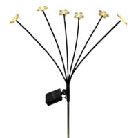 Lumière solaire LED extérieure IP44 étanche en acrylique en forme de fleur pour jardin, pelouse, festival, paysage, guirlande lumineuse
