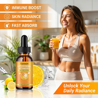 Ausreson Vitamine C Liquide et Zinc Produits de Soin de la Peau Complément Naturel Éclaircissant pour le Visage Gouttes de Vitamine C Liposomale Liquide