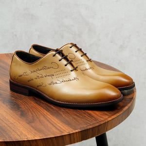 Chaussures habillées pour hommes en cuir véritable, style moderne, faites à la main, à talons bas, confortables et décontractées, sur mesure - Product Image 3