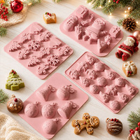 Moule à gâteau en silicone de qualité alimentaire en forme de sapin de Noël pour la fabrication de mousses et de chocolats, nouvelle série de Noël, outil de pâtisserie pour la cuisine, vente en gros