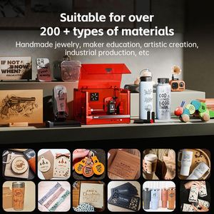 DAJA Mini A7 5W/10W/1W grabador teléfono móvil botella de Metal objetos redondos rotativos máquina de grabado láser en Metal - Product Image 6