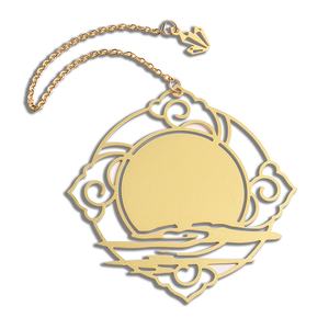 Marcapáginas de Metal con Logotipo Personalizado, Cuadrado, Hueco, con Símbolo Dorado y Colgante - Product Image 5