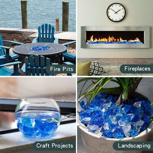 Agrégats décoratifs <span class=keywords><strong>en</strong></span> verre concassé coloré pour terrazzo Verre teinté <span class=keywords><strong>brique</strong></span> et verre <span class=keywords><strong>en</strong></span> vrac Gaz propane et table de foyer - Product Image 6