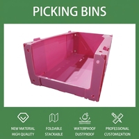 Boîte de rangement pour vêtements de haute qualité, en plastique ondulé, empilable, pour tri logistique, conteneur de tri industriel