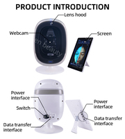 Analyseur de Peau 3D IA 2026 avec Caméra HD 8 Spectres, Appareil de Scannage Facial Homologué CE pour Salons de Beauté, Visage et Yeux, Écran Tactile US/IT/ZA, Garantie 1 An