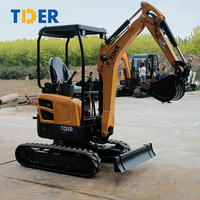 Mini-excavatrice TDER, prix d'usine Chine, 0,65 m³, machine d'excavation pour la construction