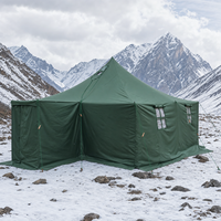 Tente de glamping en toile robuste, monocouche, 16 m², imperméable, pour camping estival en extérieur, safari, événements, avec poteaux, installation rapide